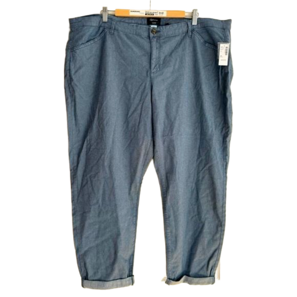 Reitmans Blue Cropped Pants